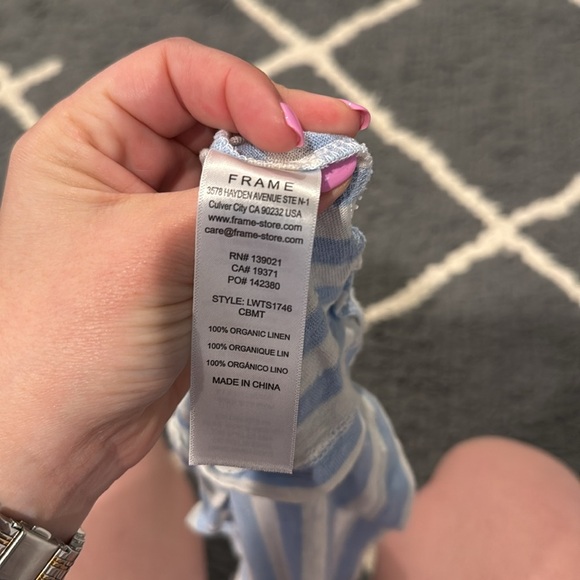 Frame Blue and White Striped Tank - Picture 5 of 5